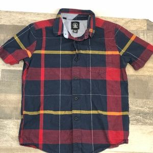 Volcom Big Boys Plaid Short Sleeve Shirt